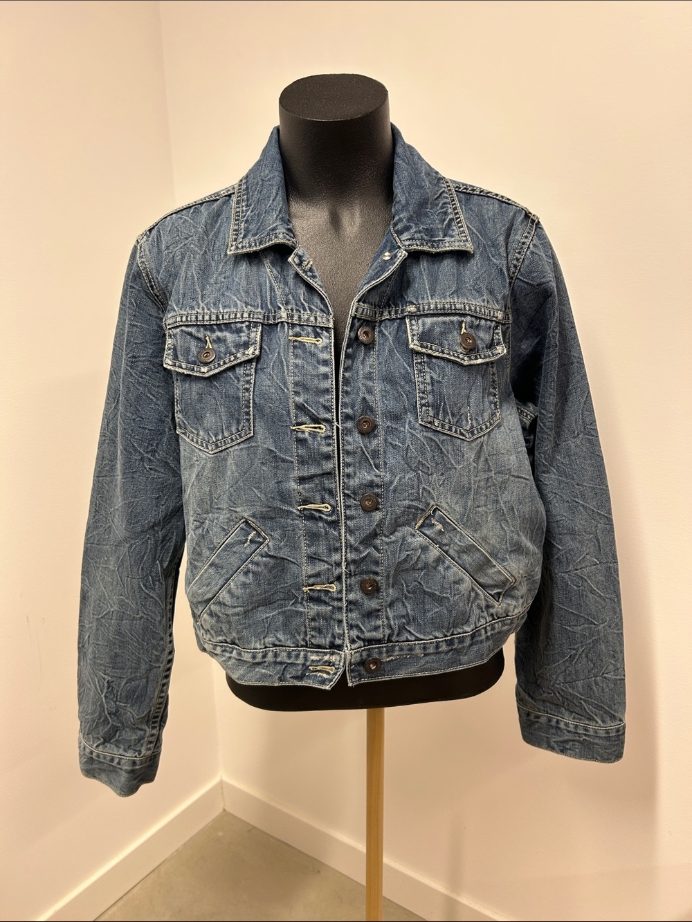 Women's American Eagle Outfitters Blue Denim Jean Jacket